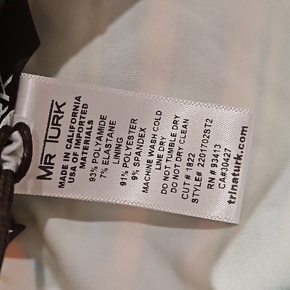 MR TURK Sorrento Swim Trunk ~ Stripe Swim Knit Small S NWT - Picture 9 of 12